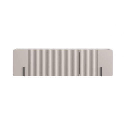 Szafka RTV Malmi 150 cm wisząca - kaszmir / crema bianca / czarny
